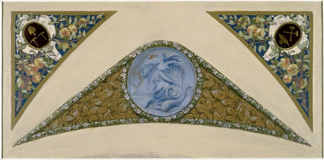 Esquisse pour l'escalier des Fêtes de l'Hôtel de Ville de Paris : Poisson by Luc-Olivier Merson