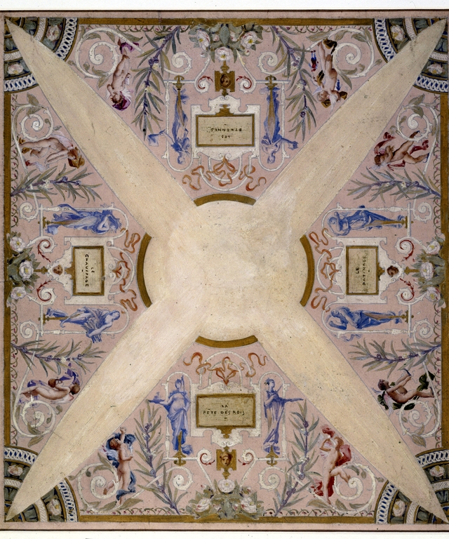 Esquisse pour l'escalier des fêtes de l'Hôtel de Ville de Paris : Janvier by Luc-Olivier Merson