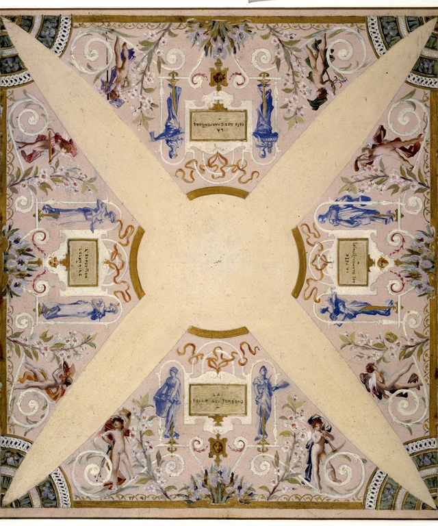 Esquisse pour l'escalier des fêtes de l'Hôtel de Ville de Paris : Mars by Luc-Olivier Merson