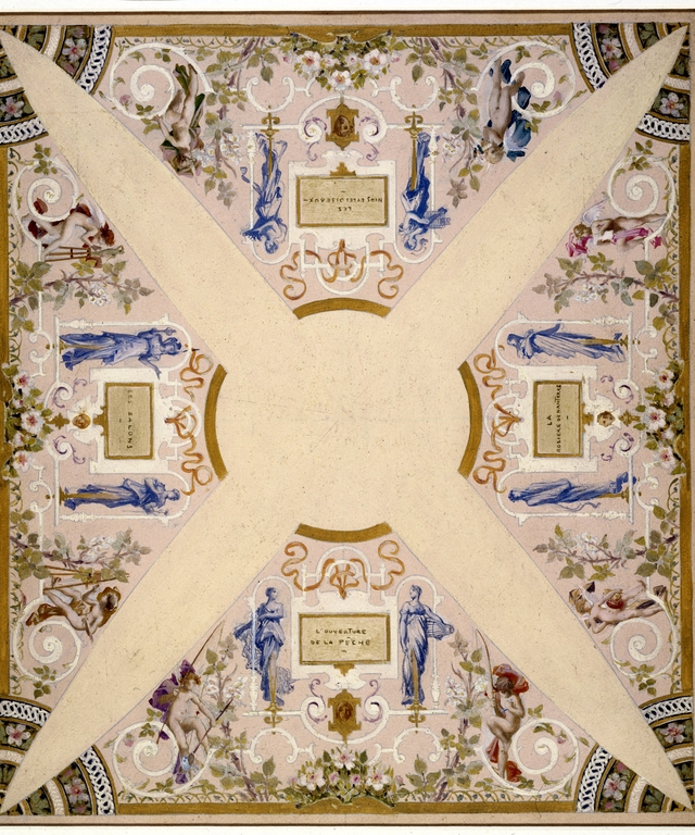Esquisse pour l'escalier des fêtes de l'Hôtel de Ville de Paris : Mai by Luc-Olivier Merson