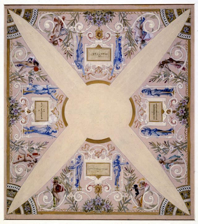 Esquisse pour l'escalier des Fêtes de l'Hôtel de Ville de Paris : Juillet by Luc-Olivier Merson
