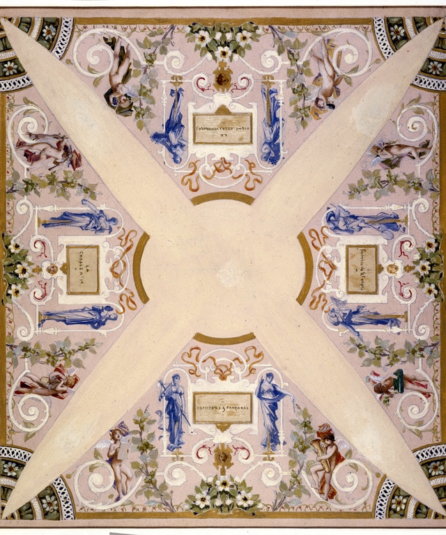 Esquisse pour l'escalier des Fêtes de l'Hôtel de Ville de Paris : Septembre by Luc-Olivier Merson