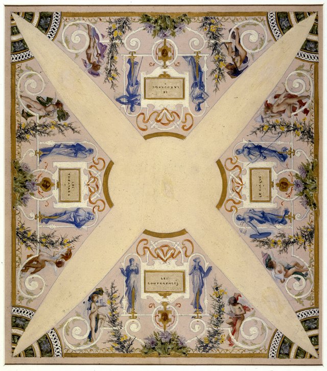 Esquisse pour l'escalier des Fêtes de l'Hôtel de Ville de Paris : Novembre by Luc-Olivier Merson