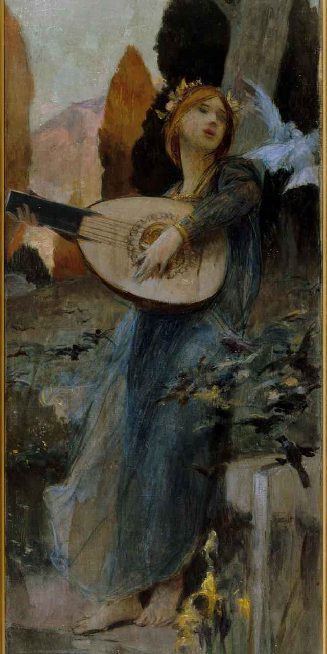 Esquisse pour le salon des Arts de l'Hôtel de Ville de Paris : La Musique by François Flameng