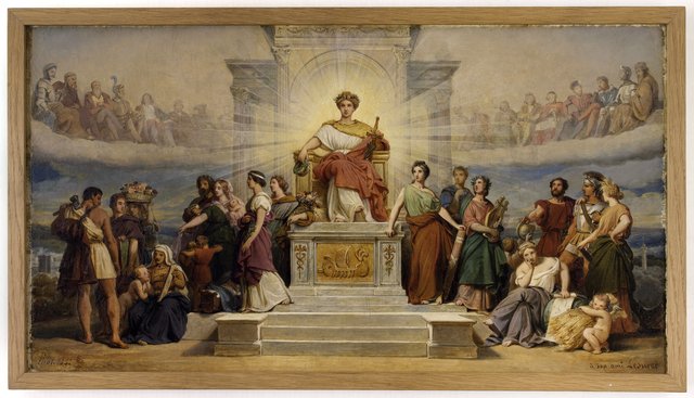 Sketch for the old Hôtel de Ville in Paris: The triumph of the Ville de Paris by François-Édouard Picot