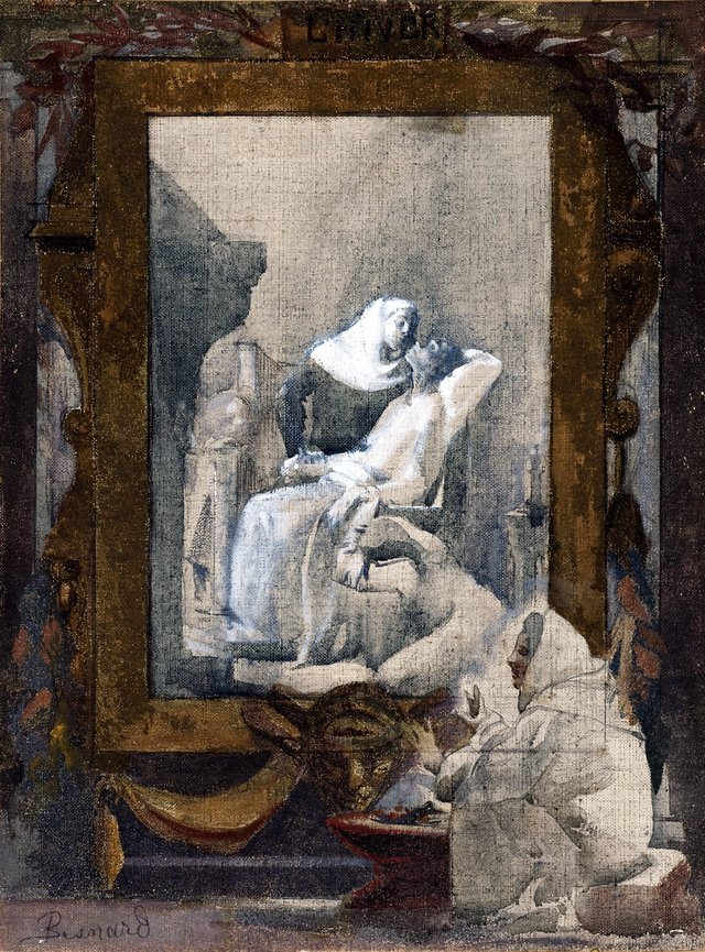 Esquisse pour la salle des mariages de la mairie du 19ème arrondissement de la Ville de Paris : L'Hiver by Paul-Albert Besnard