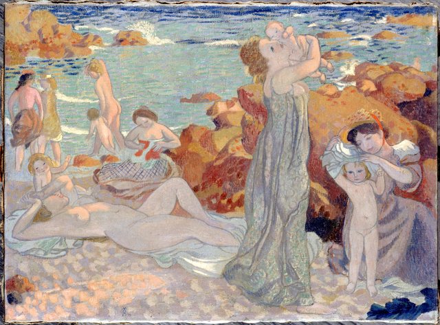 Baigneuses, plage du Pouldu by Maurice Denis
