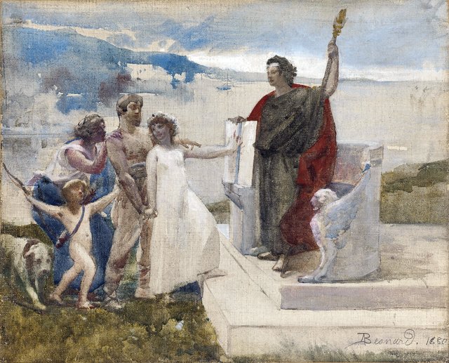 Entwurf für das Rathaus des 19. Arrondissements der Stadt Paris: die Hochzeit by Paul-Albert Besnard