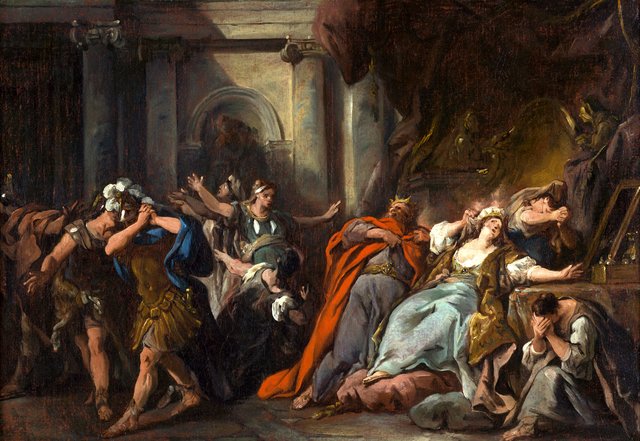 Créüse consumée par la robe empoisonnée by Jean-François de Troy