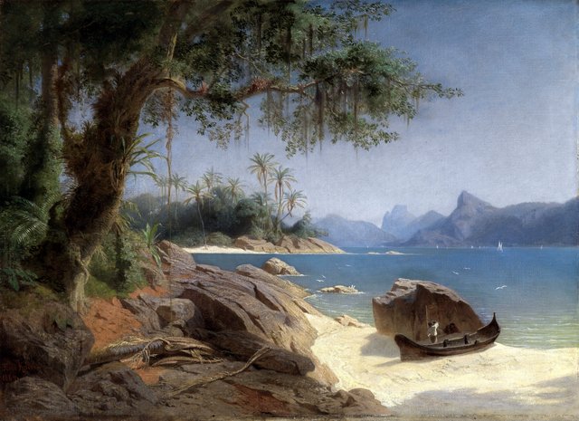 Coastal landscape at Rio de Janeiro by Ferdinand Keller