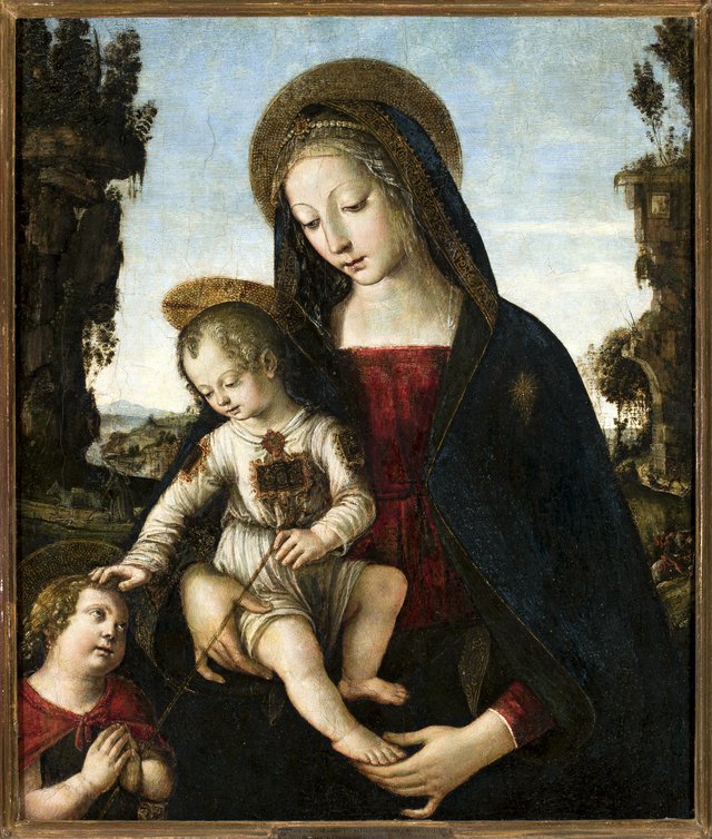 Madonna with Child Jesus and St. John by Pinturicchio
