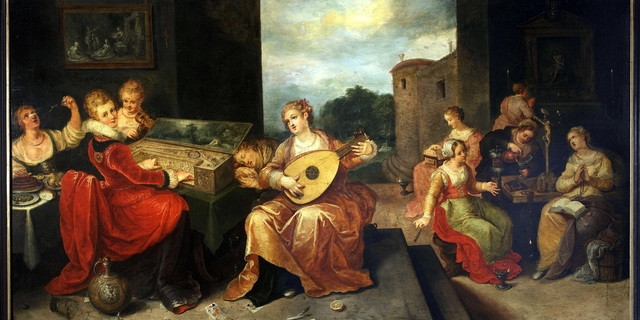 Wise virgins and foolish virgins (Matthew 25:1-13) by Hieronymous Francken II
