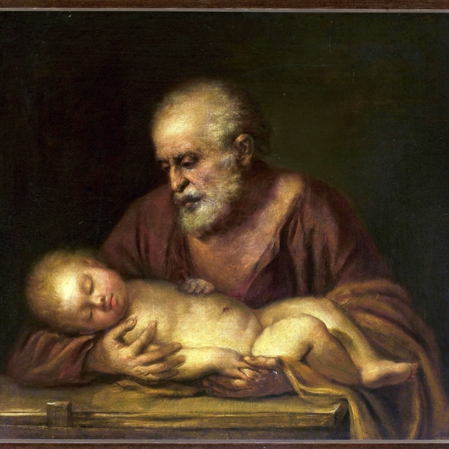 St. Joseph with Child Jesus by Giovanni Battista Salvi da Sassoferrato