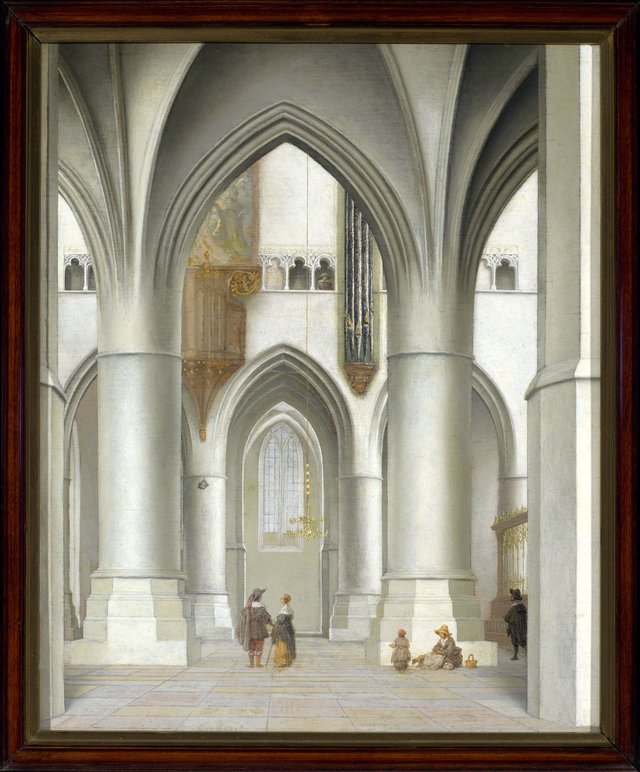 View of the interior of the St. Bavo Church in Haarlem by Pieter Jansz. Saenredam