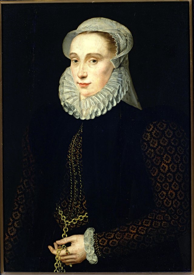 Portrait of a lady by Adriaen Thomasz. Key