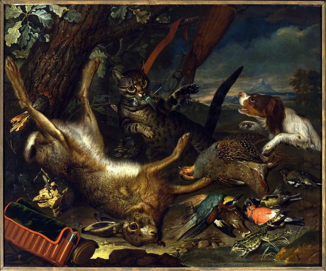 Hunting trophies by Philipp Ferdinand de Hamilton