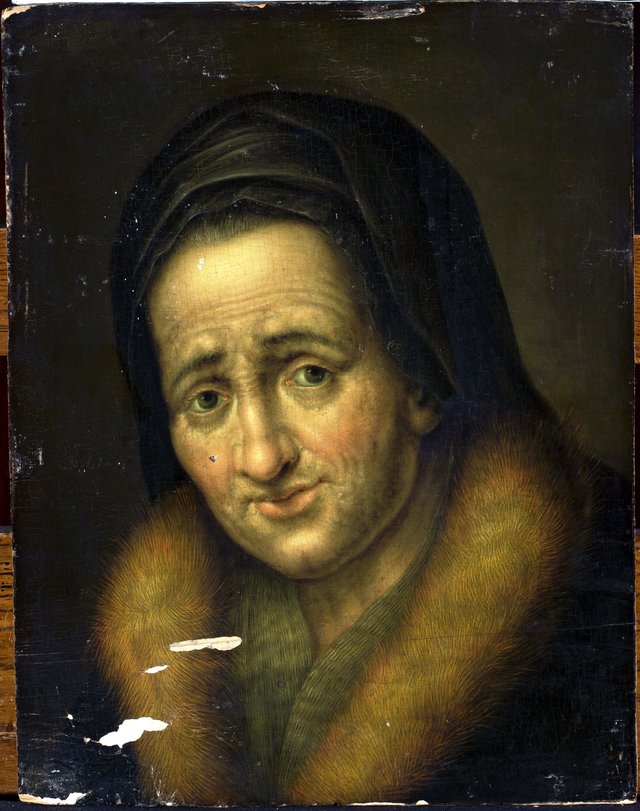 Portrait of an old woman by Balthasar Denner