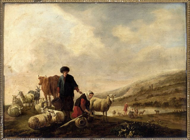 Pastoral scene by Jacob van Strij