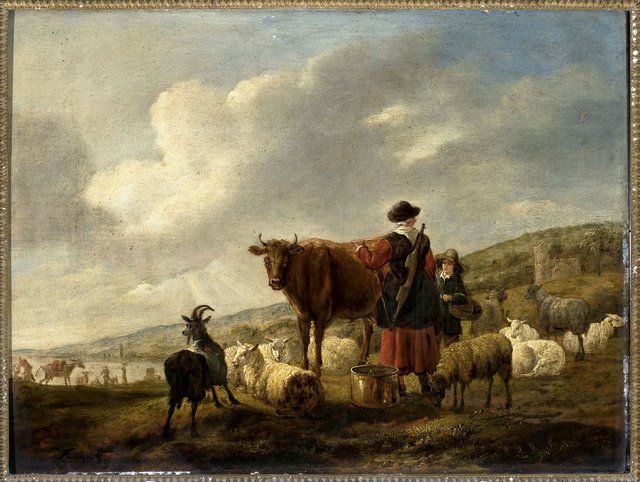 Pastoral scene by Jacob van Strij