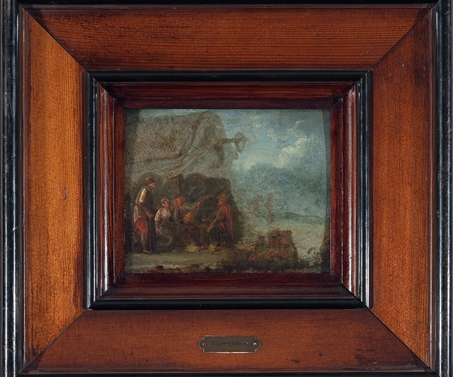 In front of a tent by Aleksander Orłowski