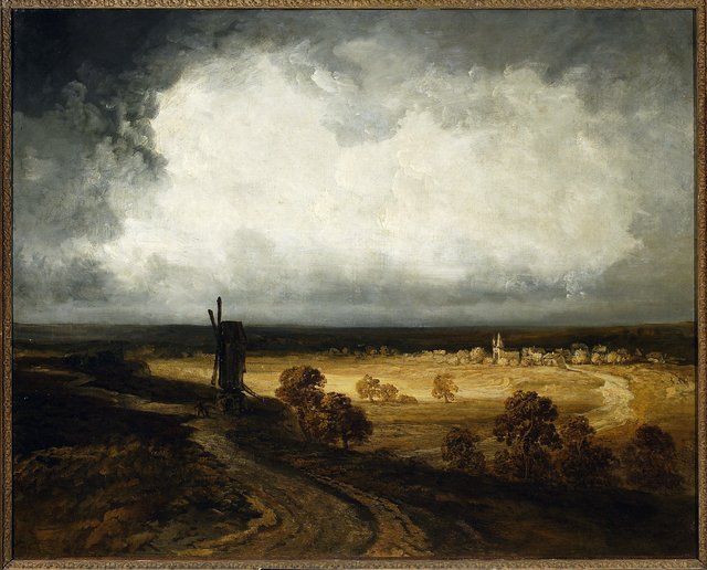 Windmills at Montmartre by Georges Michel