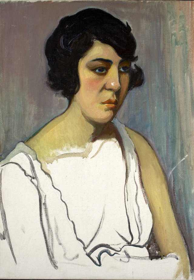 Head of a brunette by Władysław Ślewiński