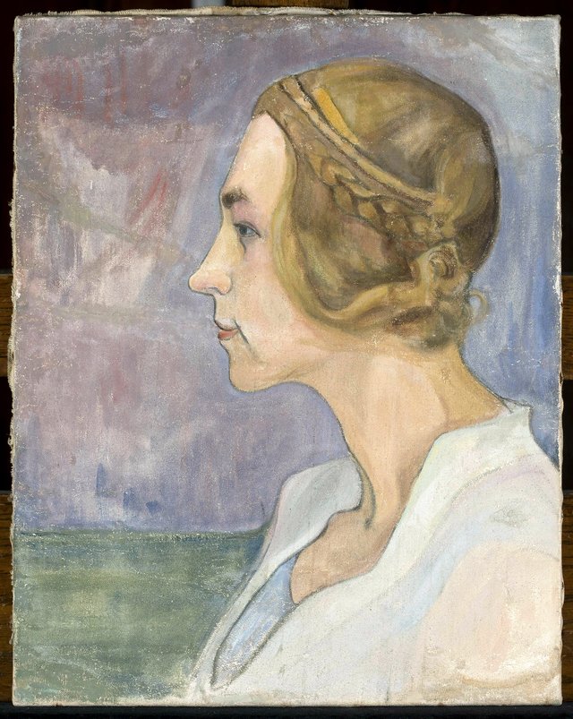 Profile of a young woman by Władysław Ślewiński