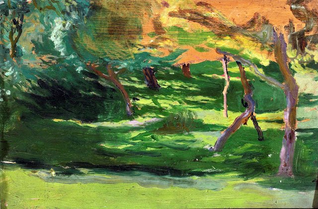 Landscape, sketch for “Strange garden” by Józef Mehoffer