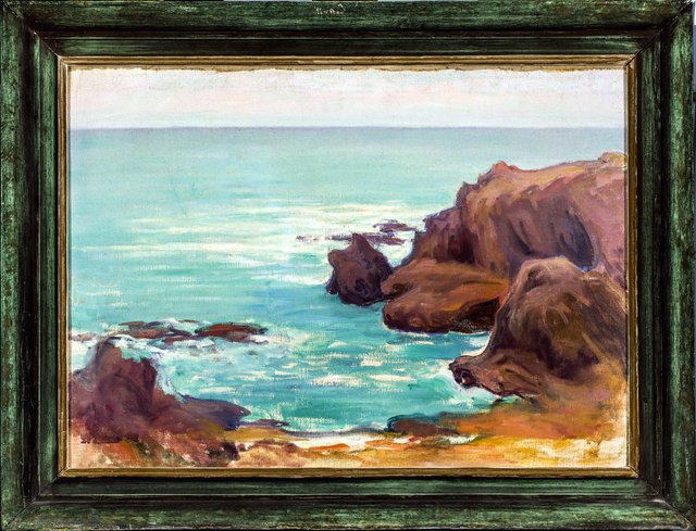 Sea with white waves by Władysław Ślewiński