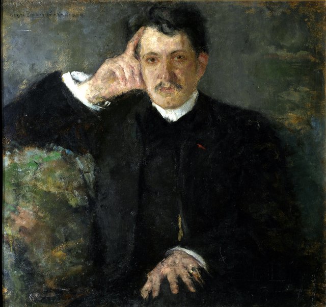 Portrait of August Radwan, pianist by Olga Boznańska