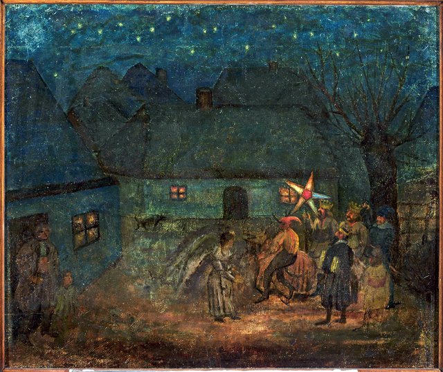 Kraków crib by Tadeusz Makowski