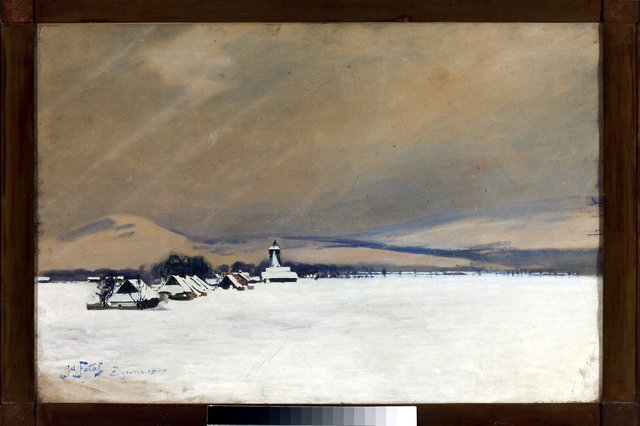 Winter landscape from Żywiec by Julian Fałat