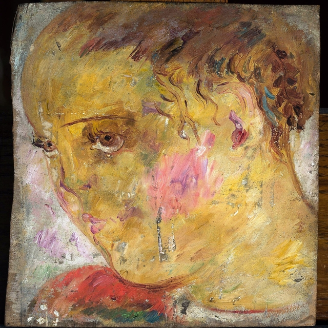 Head of a little girl in profile by Tadeusz Makowski