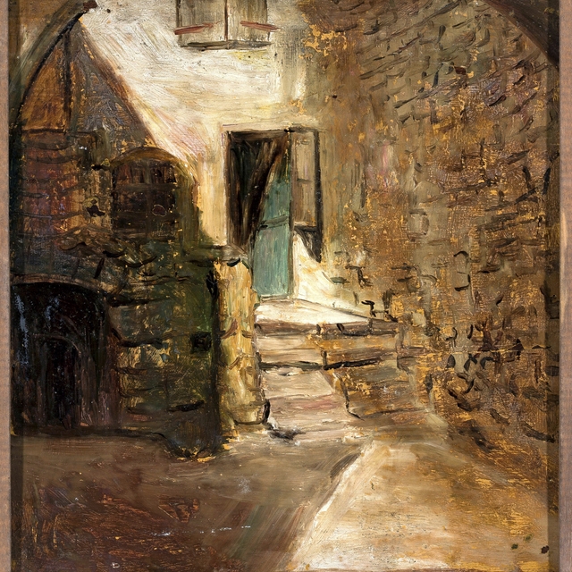 Fragment starego domu by Tadeusz Makowski