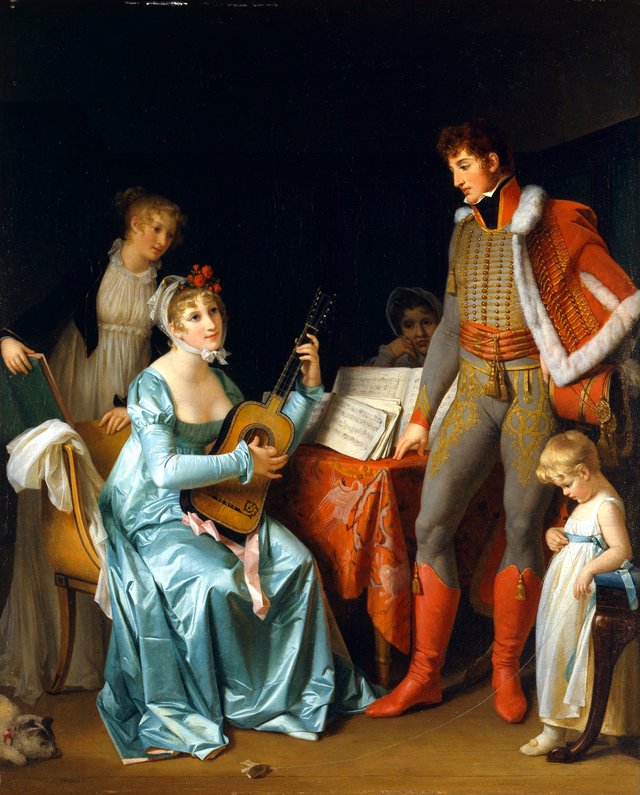 The Hussar and His Family by Marguerite Gérard