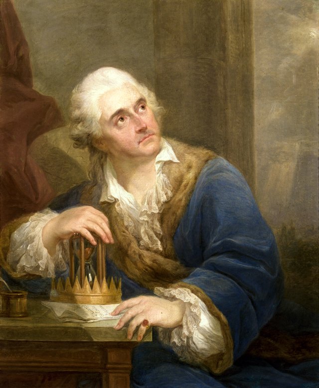 Allegorical Portrait of Stanisław August Poniatowski with an Hourglass by Marcello Bacciarelli