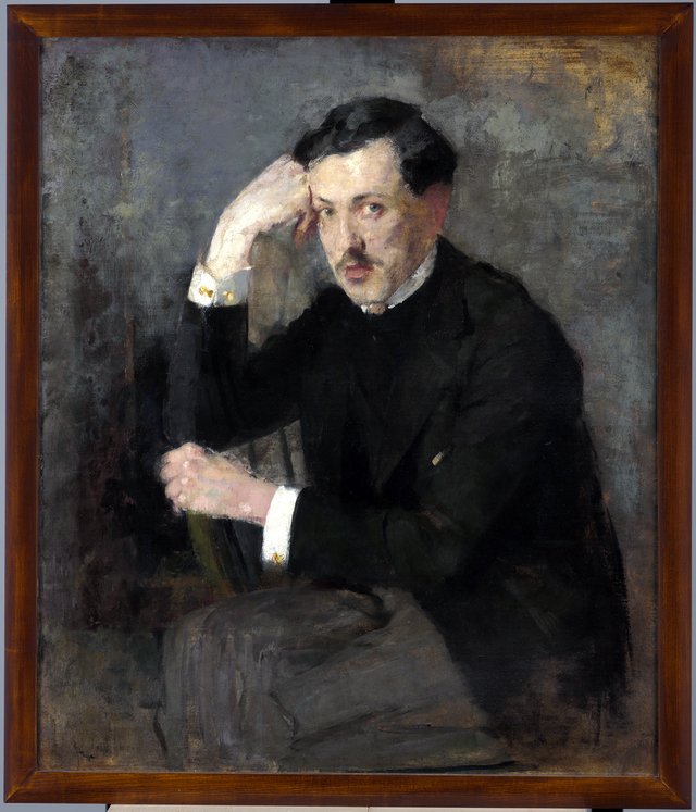Portrait of Józef Czajkowski – two-sided painting by Olga Boznańska