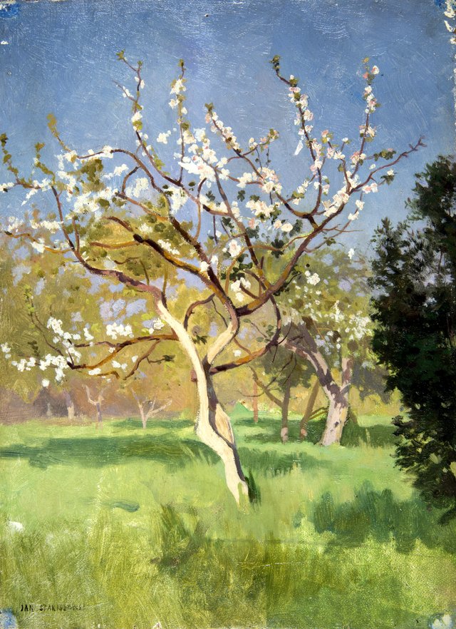 Apple-Tree in Blossom by Jan Stanisławski