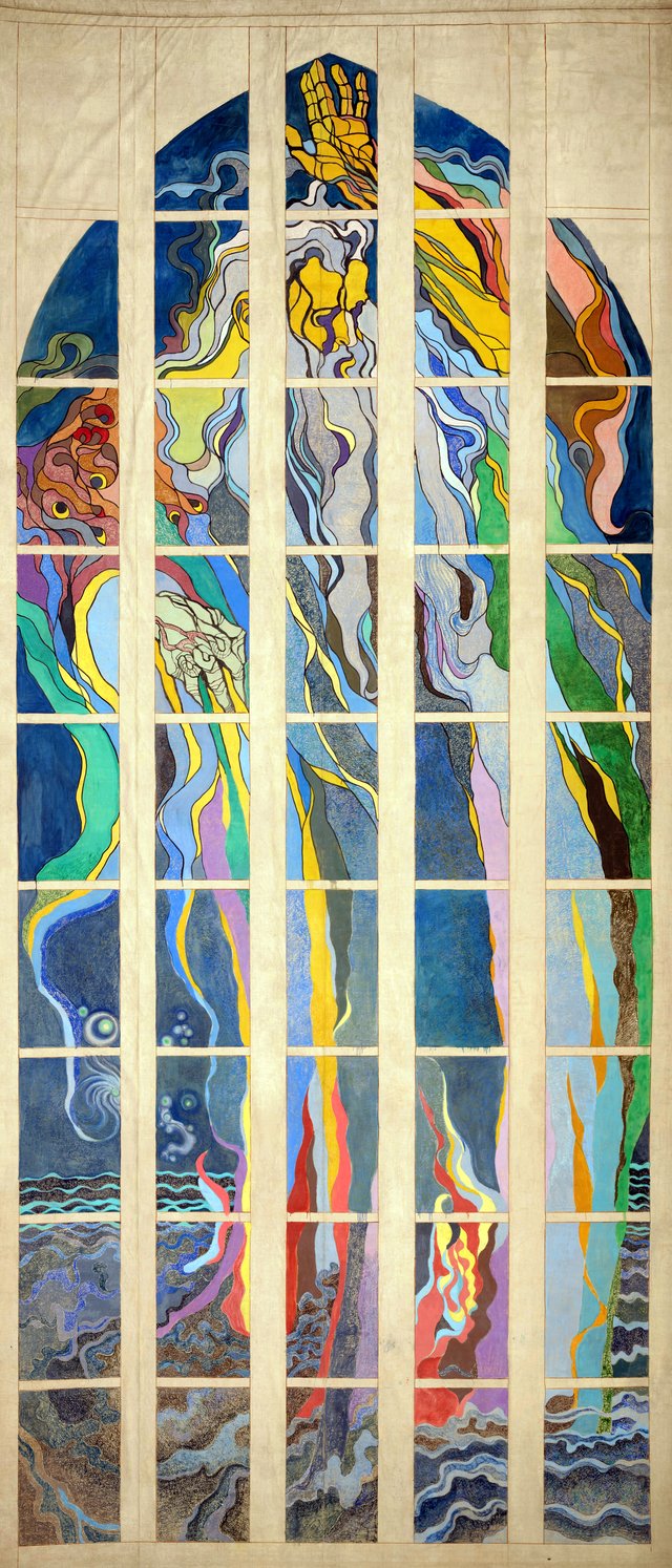 God the Father. Design to the Stained-Glass Window for the Franciscan Church in Krakow by Stanisław Wyspiański