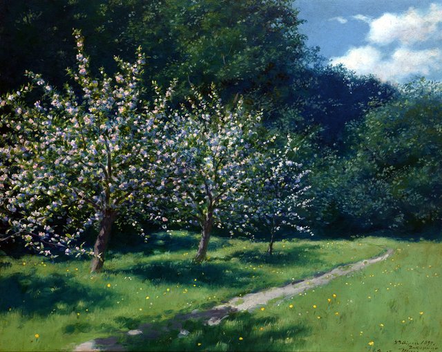 Apple-Trees in Bloom by Stanisław Witkiewicz