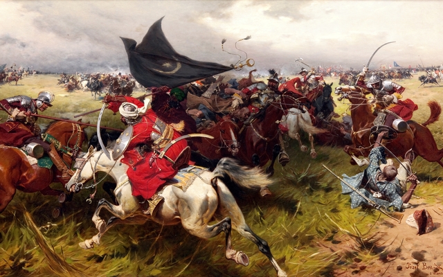 Fight for a Turkish Standard by Józef Brandt