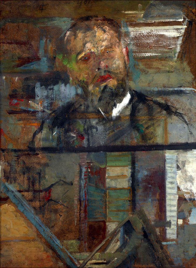 Sketch Portrait of a Man – two-sided painting by Olga Boznańska