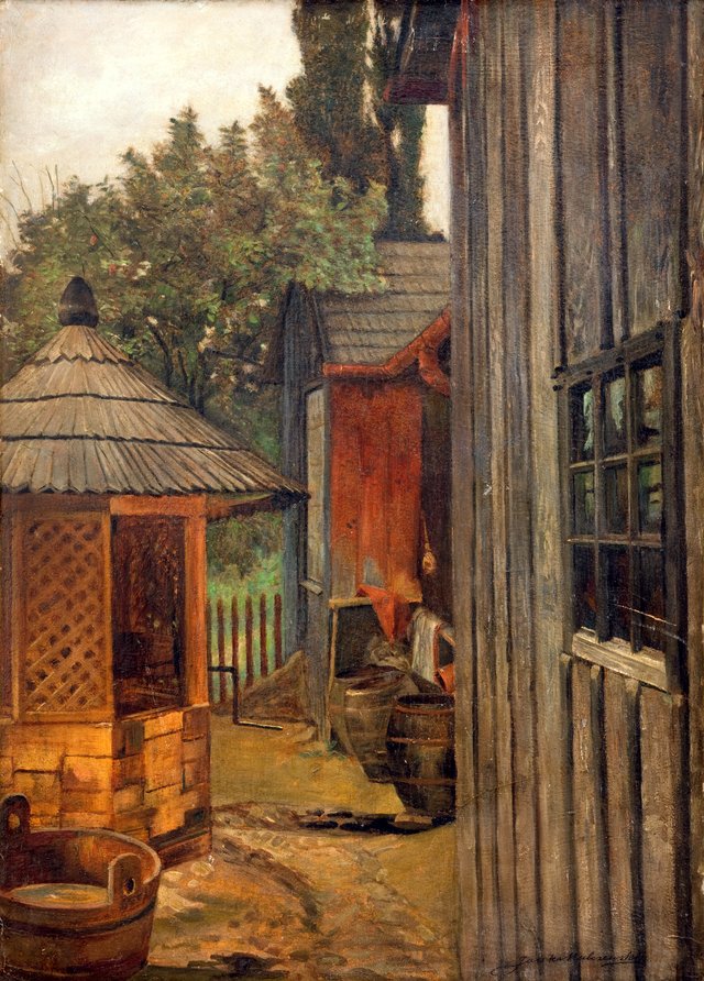 Courtyard by Jacek Malczewski
