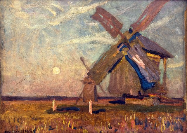 Landscape with Windmills by Jan Stanisławski