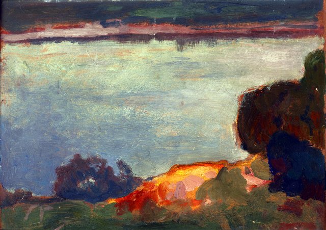 Evening at the Dnieper River by Jan Stanisławski