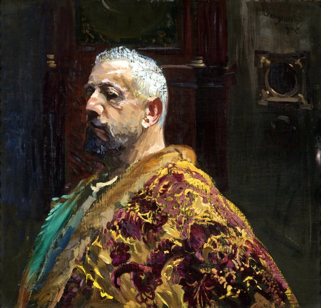 Portrait of Erazm Barącz by Leon Wyczółkowski