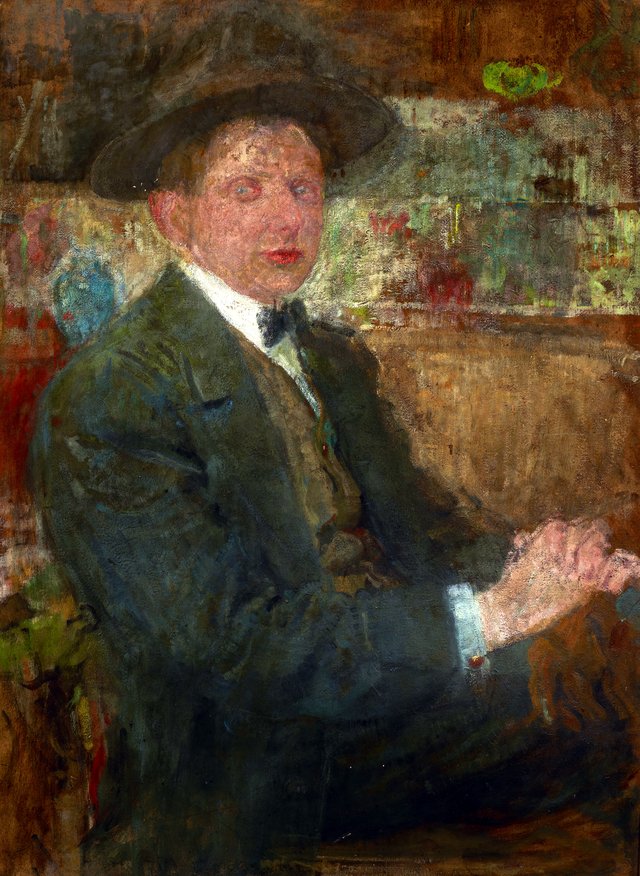 Portrait of a Man in a Hat by Olga Boznańska