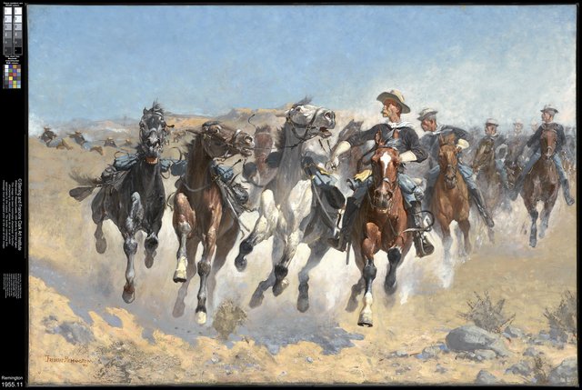 Dismounted: The Fourth Troopers Moving the Led Horses by Frederic Remington