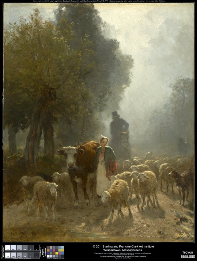 Going to Market on a Misty Morning by Constant Troyon