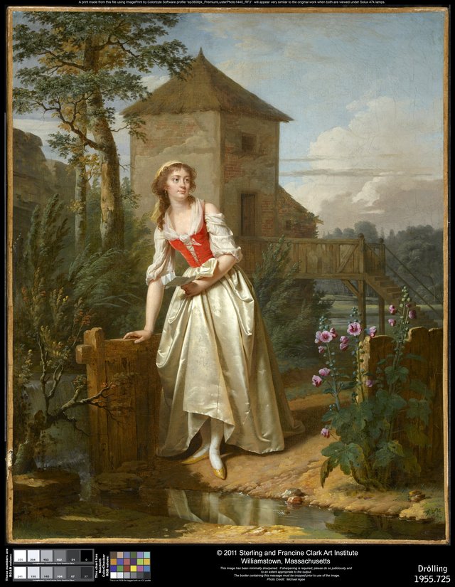 Young Woman in an English Garden by Martin Drolling